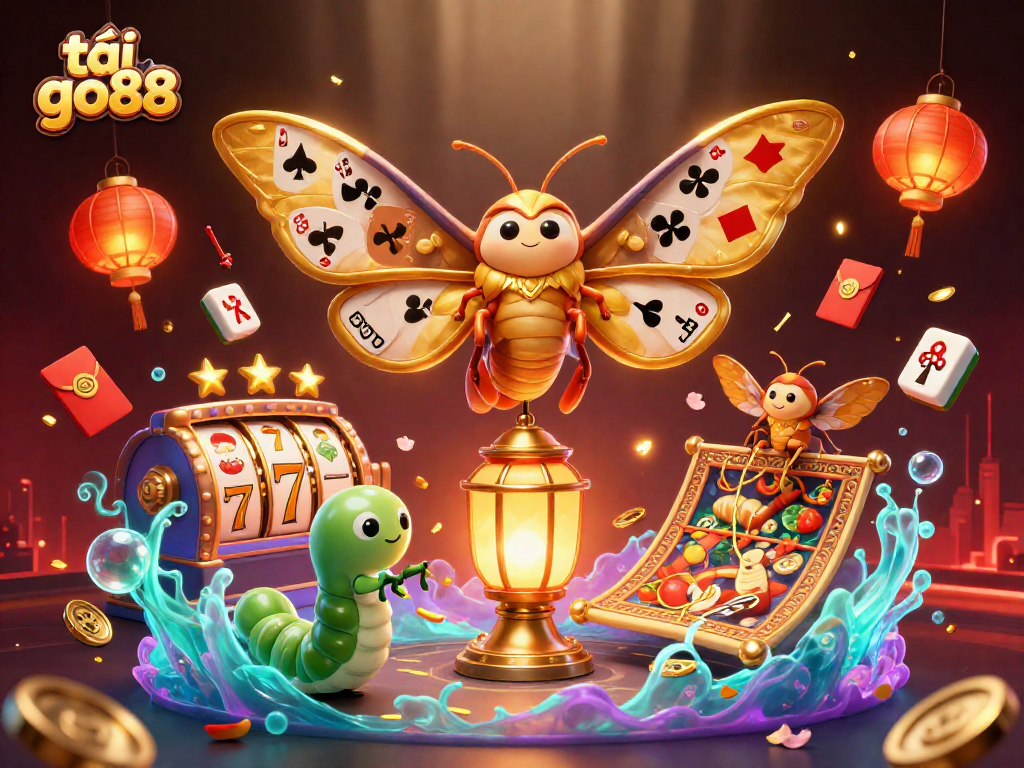 Experience the excitement of tải go88 with vibrant 3D casino elements and glowing motifs.