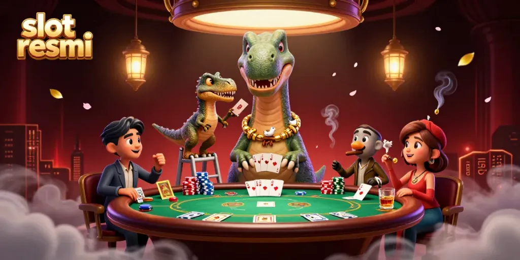 Experience thrilling gameplay with slot resmi at an extraordinary brontosaurus casino scene.