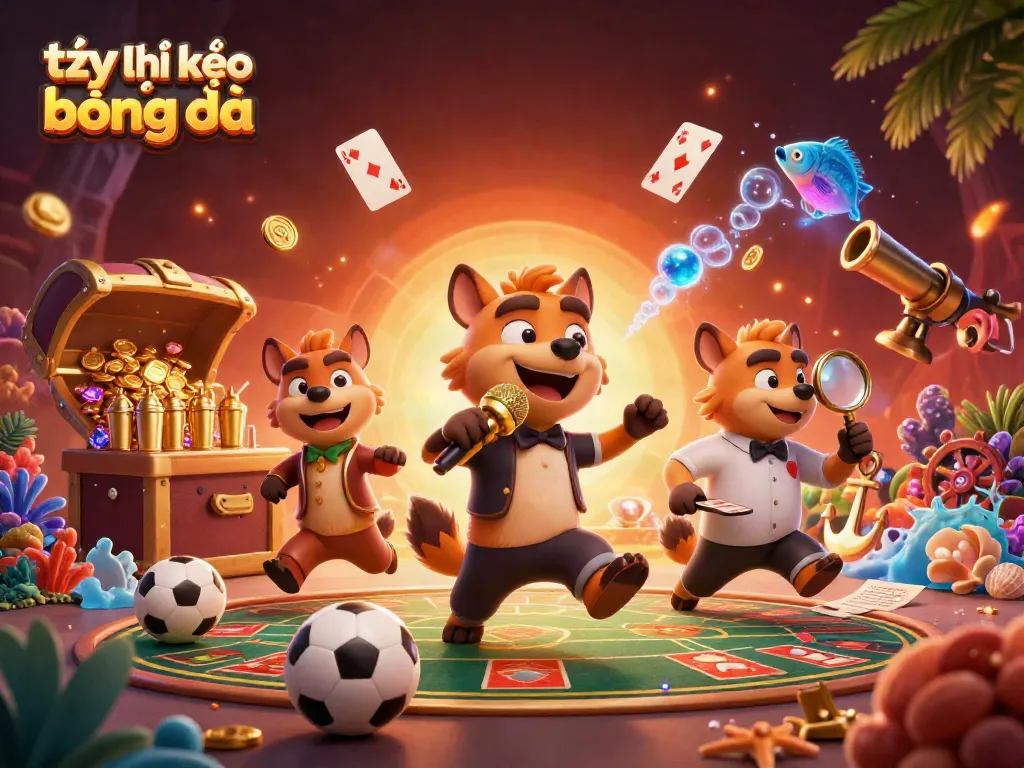 Join the excitement of tỷ lệ kèo bóng đá with a vibrant scene featuring hyenas in a lively casino setup.
